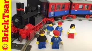 LEGO 7715 Push Along Passenger Steam Train from 1985 45V Trains Toy Review [upl. by Heron]