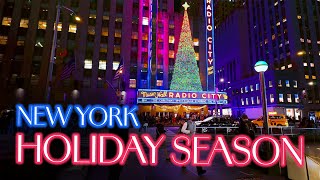 2024 NEW YORK Christmas is Coming 🎄 Night Walk in Manhattan Walking Tour 4K [upl. by Annoya347]