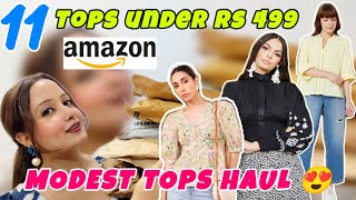 Amazon “TRENDY” Tops Haul ✨ 11 TOPS Under Rs 499  Amazon Sale 5080 OFF  Neha Singh amazon [upl. by Kerns]