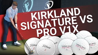 THE BEST VALUE GOLF BALL  Comparing the Kirkland Signature 30 vs Titleist Pro V1x [upl. by Ahtiekal824]