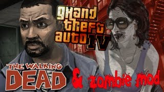 GTA IV Zombie mod и Ли Эверетт из Ходячих мертвецов [upl. by Rosenzweig]