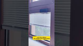 Venetian blinds are installed directly without opening holes and can be controlled by remote control [upl. by Tisbe]