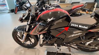 TVS Apache RTR 200 4V Black 2024 Model Detailed Review with On Road Price Mileage New Change [upl. by Keeton]