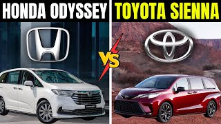 2024 Toyota Sienna vs Honda Odyssey The Ultimate Minivan Comparison Guide [upl. by Cassondra640]