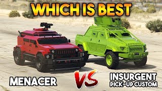 GTA 5 ONLINE  MENACER VS INSURGENT PICK UP CUSTOM WHICH IS BEST [upl. by Elmina]