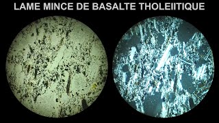 Basalte tholéiitique MORB Immersion 360° LPnA vs LPA x40 [upl. by Inalan]