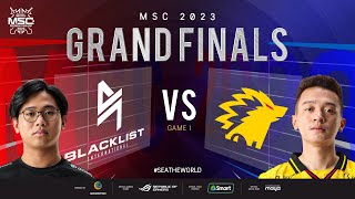 FIL MSC 2023 GRAND FINALS  BLCK vs ONIC Game 1 [upl. by Sedgewinn]