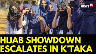 Karnataka News  Hijab Controversy Updates  Hijab Row In Karnataka Escalates Further  News18 [upl. by Anaitsirk]