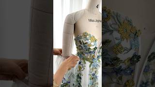 Custom order Corset strapless floral embroidery wedding bridal gown dress gown fashion wedding [upl. by Ellehsal]