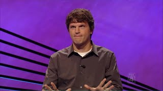 Jeopardy 20111109 TOC semifinal  Tom Nissley goes all in [upl. by Bulley463]