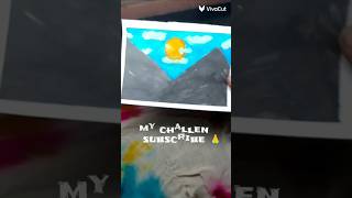 Watercolor mountain painting ⛰️  my shortvideo viral watercolor [upl. by Yukio289]