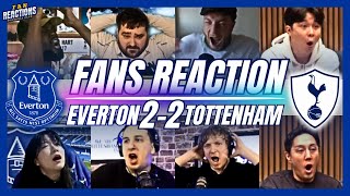 SPURS FANS REACTION TO EVERTON 22 TOTTENHAM  EPL [upl. by Kemme804]