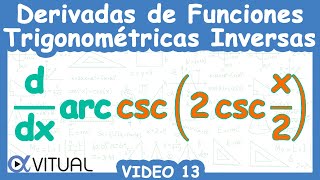 🚀 Derivadas de Funciones Trigonométricas Inversas  Video 13 [upl. by Aerdnaz798]