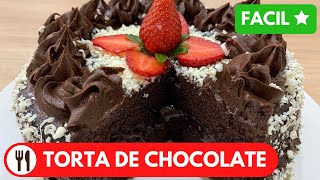 TORTA DE CHOCOLATE  HUMEDA Y FACIL  RECETA DELICIOSA [upl. by Sedgewake918]