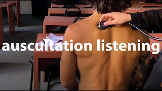 Auscultation listening  sounds  heart lungs or other organs Dongguk University Los Angeles [upl. by Aihsiyt]