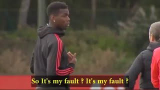 Pogba and Mourinho Argument With Subtitles [upl. by Airdna742]