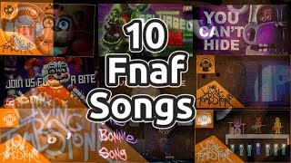 10 Fnaf songs [upl. by Oetsira]