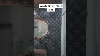 Wash Basin Wall Highlighter Tiles shortsvideo shorts [upl. by Eartha]