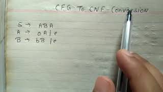 CFG to CNF Conversion [upl. by Navannod]