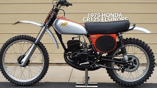 1975 Honda CR125 Elsinore  Tom Whites Museum [upl. by Trager860]