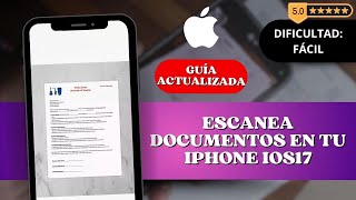 📷 Cómo Escanear Documentos en iPhone iOS 17 [upl. by Kinsman]