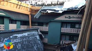 Roof collapse at Big White ski condo [upl. by Nwahs]