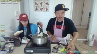 Fire Chicken Ramen  Black bean sauce noodles mukbang EXBC [upl. by Akemed]