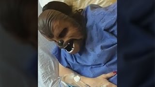 Ont mom who wore Chewbacca mask in labour video goes viral [upl. by Nohpets]