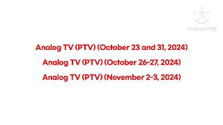 PTV – Analog October 23 and 31 2627 and November 23 2024 [upl. by Ecineg]