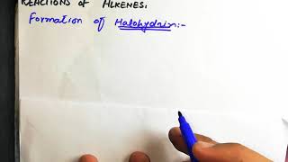 Formation of Halohydrin Reactions of Alkenes Organic chemistry lec no 19 [upl. by Marielle]