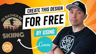 Creating A TShirt Design With Canva the FREE TShirt Design Website  Vintage Sunset Curve Tutorial [upl. by Aradnahc]