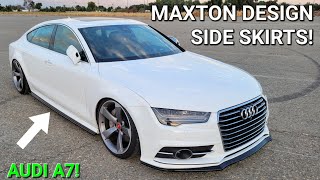 MAXTON DESIGN SIDE SKIRTS INSTALL on my 2016 Audi C754G8 A7 Quattro Prestige [upl. by Lexa]