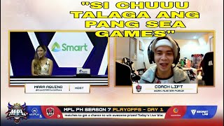 COACH LIFT AT CHUUU TRINASHTALK SI H2WO  MPL PH SEASON 7 PLAYOFFS DAY 1 INTERVIEW  MLBB [upl. by Acissey665]