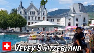 Walking and Driving in Vevey beautiful City in Switzerlandtravel holiday [upl. by Caplan]