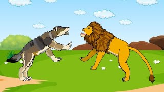 Wolfdog vs lion 🦁 animations all animals dc2 animations [upl. by Marsland]