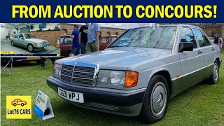 Mercedes 190E  W201 from Auction Buy to Concours Car Show [upl. by Hagerman]