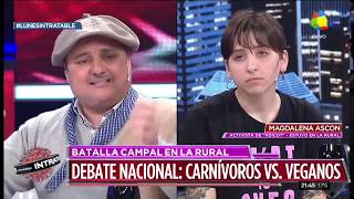 Veganos vs Gauchos Batalla campal en La Rural  Debate picante en Intratables [upl. by Tiffi137]