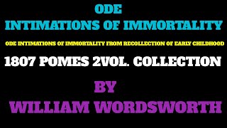 Ode Intimations of Immortality by william wordsworth [upl. by Axela414]