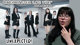 BABYMONSTER LIKE THAT PERFORMANCE VIDEOS REACTION [upl. by Terpstra]