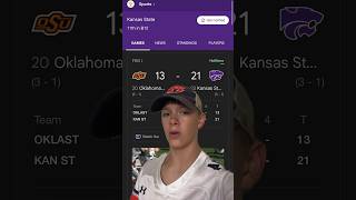 Kansas State vs Oklahoma State Halftime Report collegefootballfootballsports [upl. by Harutek]