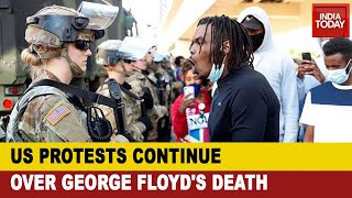 Floyd Murder Protests Sixth Day Of Protest Continues Across US NY Takes A Knee In Silence [upl. by Ynatirb]