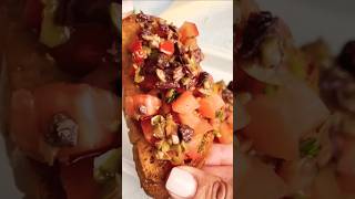 How To Make Olive Tapenade Bruschetta shortsvideo viralvideo short shorts food [upl. by Berrie]