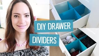 DIY drawer dividers  CharliMarieTV [upl. by Poock114]