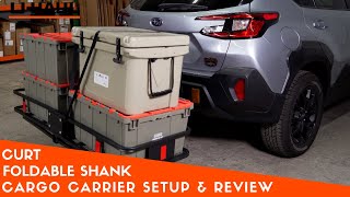 Curt Foldable Basket Style  Cargo Carrier Setup amp Review  CMF18151 [upl. by Dumm]