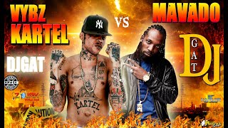 DJ GAT VYBZ KARTEL VS MAVADO SHOWDOWN MIXTAPE GULLY VS GAZA [upl. by Kelsi]