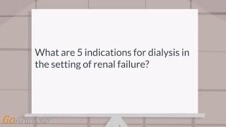 What are 5 indications for dialysis in the setting of renal failure [upl. by Nairam900]