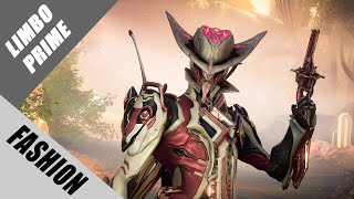 Warframe  Fashion Frame  Limbo Prime  Crimson Elegance [upl. by Aroled]