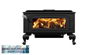 MFP Drolet Escape 1800 Wood Stove On Legs With Black Door EPA Review [upl. by Nnylyram]