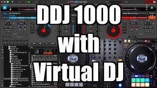 Using the Pioneer DJ DDJ 1000 with Virtual DJ [upl. by Amein]