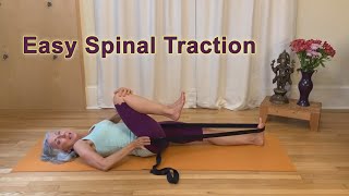 Easy Spinal Traction Part 1 Yoga to Relieve Low Back Pain [upl. by Nayarb]